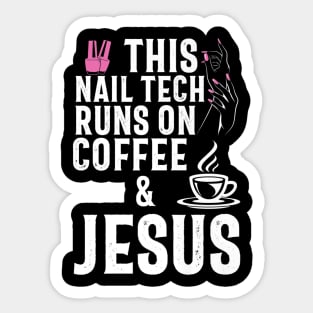 Jesus Nail Technician Nail Tech Artist Manicurist Gift Sticker